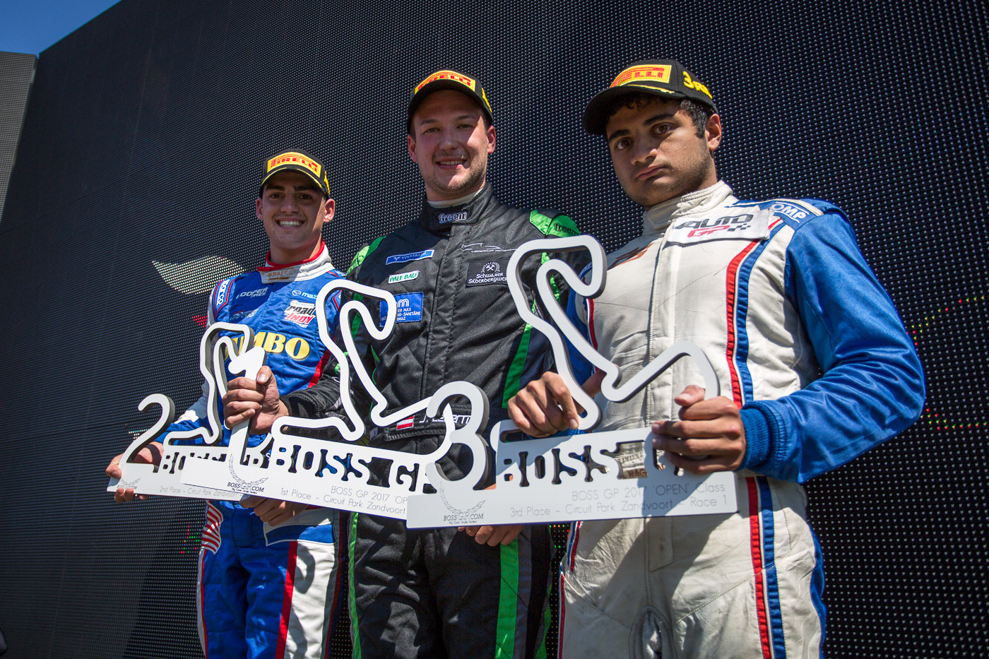 Podium of season race 3 in Zandvoort 2017.