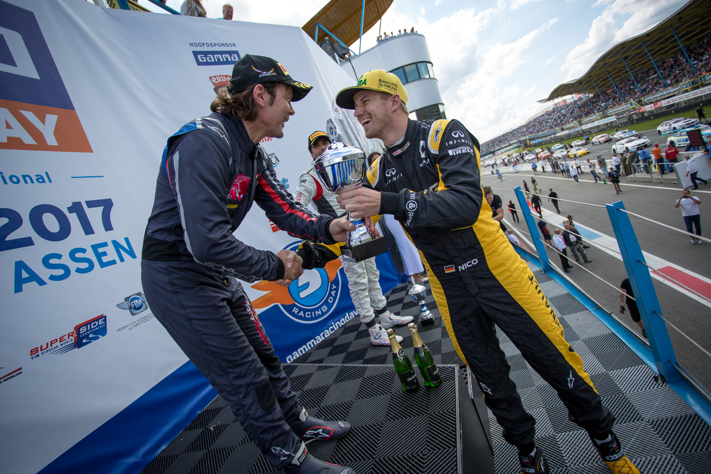 Podium of OPEN class in race 2 in Assen 2017.