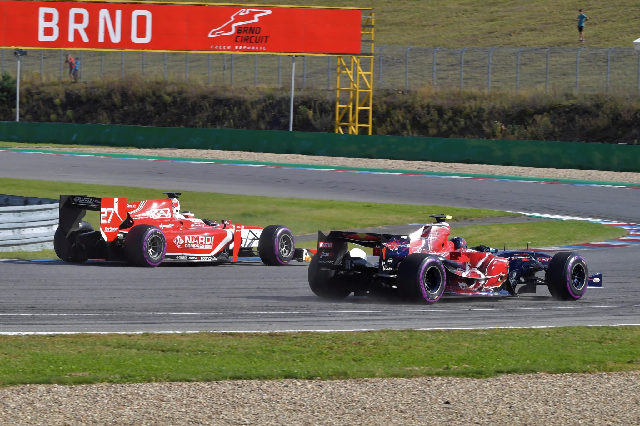 Ghiotto (GP2) and Gerstl (Toro Rosso)